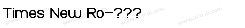 Times New Ro字体转换